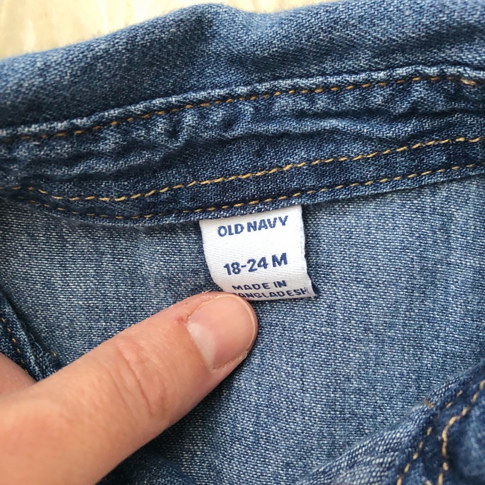 Denim Shirt with Pearl Snaps - Picture 3 of 5